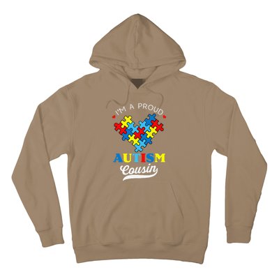 I'm A Proud Autism Cousin Autism Awareness Autistic Relative Hoodie