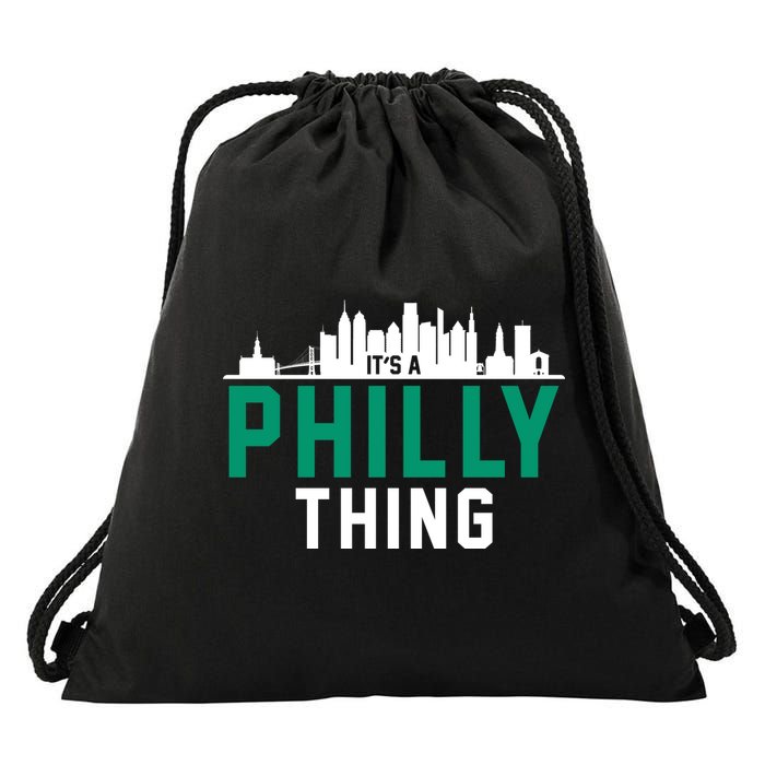It's A Philly Thing City Skyline Pride Drawstring Bag