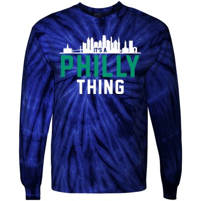 It's A Philly Thing City Skyline Pride Tie-Dye Long Sleeve Shirt