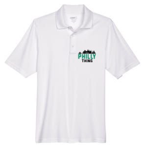 It's A Philly Thing City Skyline Pride Men's Origin Performance Pique Polo