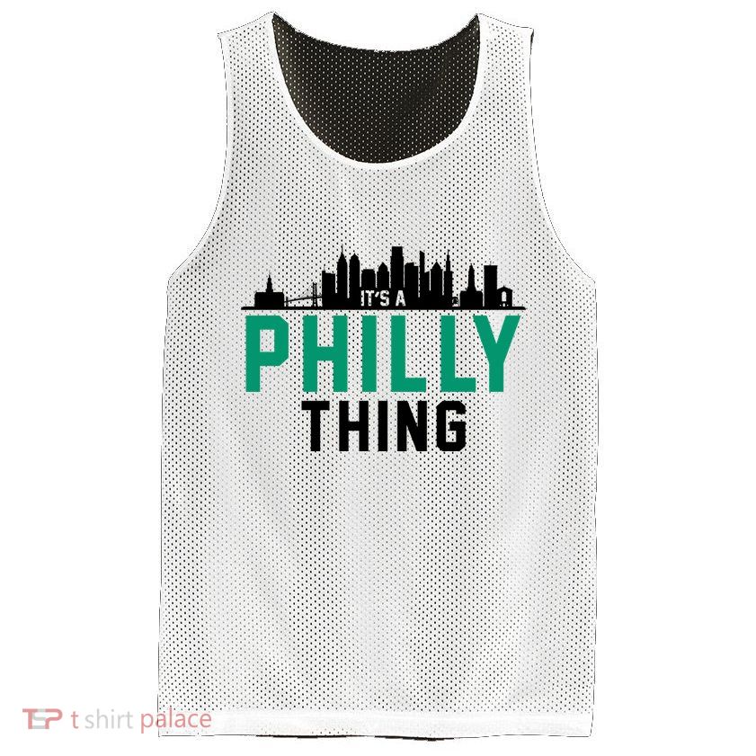 It's A Philly Thing City Skyline Pride Mesh Reversible Basketball Jersey Tank