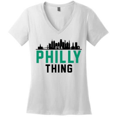 It's A Philly Thing City Skyline Pride Women's V-Neck T-Shirt