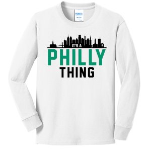 It's A Philly Thing City Skyline Pride Kids Long Sleeve Shirt