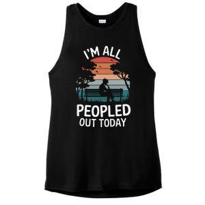 IM All Peopled Out Today Ladies PosiCharge Tri-Blend Wicking Tank