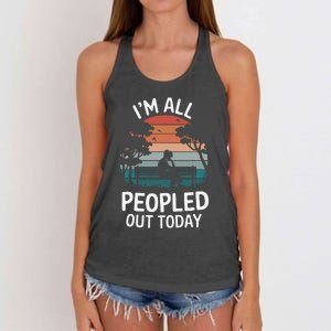 IM All Peopled Out Today Women's Knotted Racerback Tank