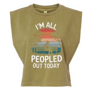 IM All Peopled Out Today Garment-Dyed Women's Muscle Tee