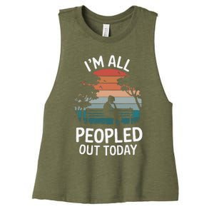 IM All Peopled Out Today Women's Racerback Cropped Tank