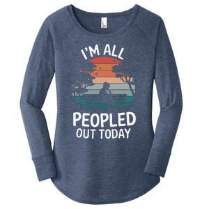 IM All Peopled Out Today Women's Perfect Tri Tunic Long Sleeve Shirt