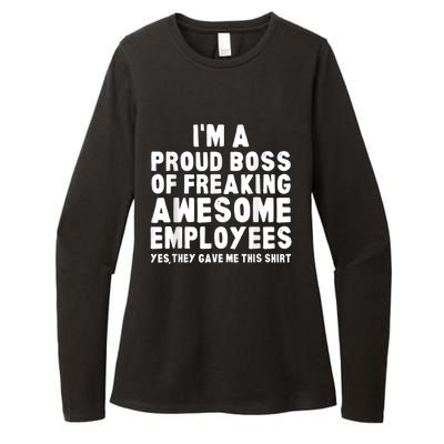 I'm A Proud Boss Of Freaking Awesome Employees Womens CVC Long Sleeve Shirt