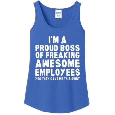 I'm A Proud Boss Of Freaking Awesome Employees Ladies Essential Tank