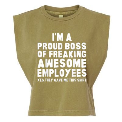 I'm A Proud Boss Of Freaking Awesome Employees Garment-Dyed Women's Muscle Tee