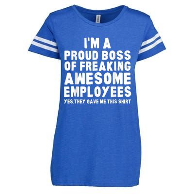 I'm A Proud Boss Of Freaking Awesome Employees Enza Ladies Jersey Football T-Shirt