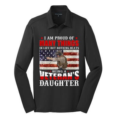 I Am Proud Of Many Things In Life But Nothing Beats Being A Veteran's Daughter Silk Touch Performance Long Sleeve Polo