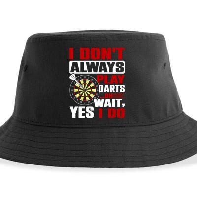 I Always Play Darts Funny Sustainable Bucket Hat