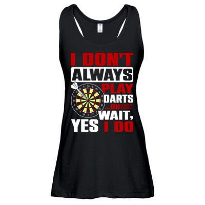 I Always Play Darts Funny Ladies Essential Flowy Tank