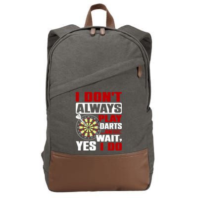 I Always Play Darts Funny Cotton Canvas Backpack