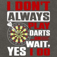 I Always Play Darts Funny Cotton Canvas Backpack