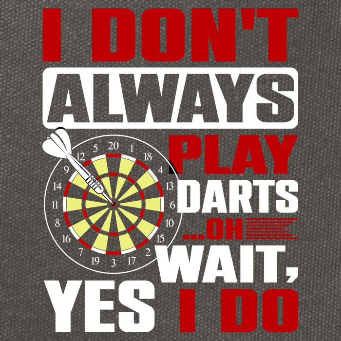 I Always Play Darts Funny Cotton Canvas Backpack