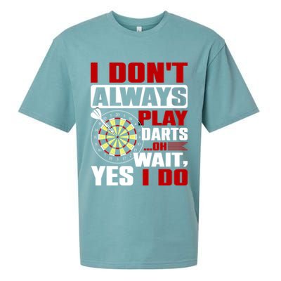 I Always Play Darts Funny Sueded Cloud Jersey T-Shirt