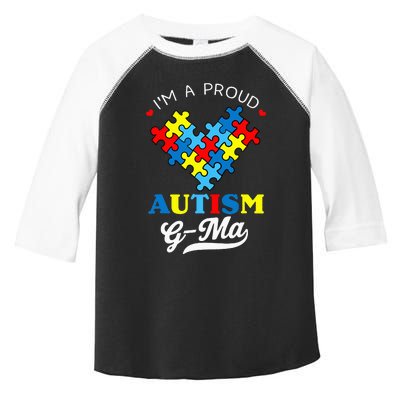 I'm A Proud Autism G-Ma Autism Awareness Heart Autistic  Toddler Fine Jersey T-Shirt