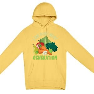 I Am Post Meat Generation Veggie Funny Veganism Gift Premium Pullover Hoodie