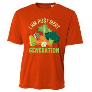 I Am Post Meat Generation Veggie Funny Veganism Gift Cooling Performance Crew T-Shirt