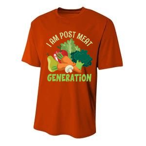 I Am Post Meat Generation Veggie Funny Veganism Gift Performance Sprint T-Shirt