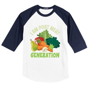 I Am Post Meat Generation Veggie Funny Veganism Gift Baseball Sleeve Shirt