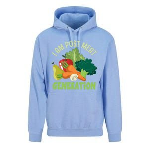 I Am Post Meat Generation Veggie Funny Veganism Gift Unisex Surf Hoodie