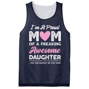 Im A Proud Mom Gift From Daughter Funny Mothers Day Mesh Reversible Basketball Jersey Tank