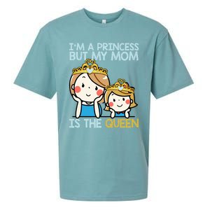 Im A Princess But Mom Is The Queen Family Mom Daughter Gift Sueded Cloud Jersey T-Shirt