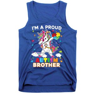 IM A Proud Brother Dabbing Unicorn Autism Awareness Puzzle Gift Tank Top