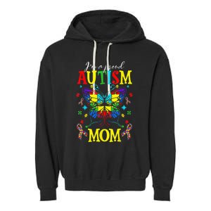 I'm A Proud Autism Mom Autism Awareness Butterfly For Wo Garment-Dyed Fleece Hoodie