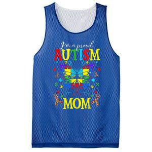 I'm A Proud Autism Mom Autism Awareness Butterfly For Wo Mesh Reversible Basketball Jersey Tank