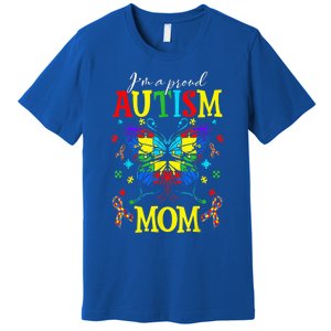 I'm A Proud Autism Mom Autism Awareness Butterfly For Wo Premium T-Shirt