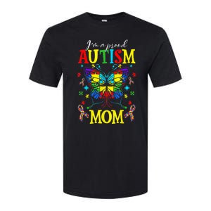 I'm A Proud Autism Mom Autism Awareness Butterfly For Wo Softstyle CVC T-Shirt