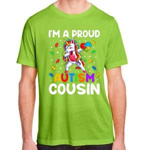 IM A Proud Cousin Autism Awareness Dabbing Unicorn Cute Gift Adult ChromaSoft Performance T-Shirt