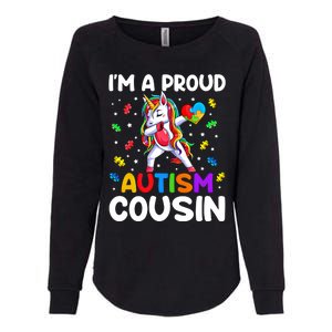 IM A Proud Cousin Autism Awareness Dabbing Unicorn Cute Gift Womens California Wash Sweatshirt