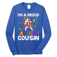 IM A Proud Cousin Autism Awareness Dabbing Unicorn Cute Gift Long Sleeve Shirt