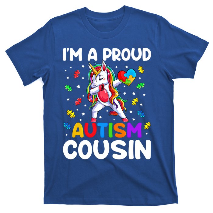 IM A Proud Cousin Autism Awareness Dabbing Unicorn Cute Gift T-Shirt