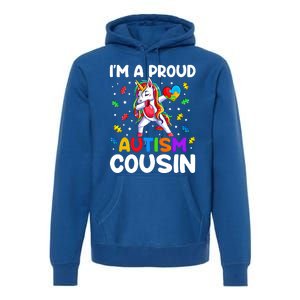 IM A Proud Cousin Autism Awareness Dabbing Unicorn Cute Gift Premium Hoodie