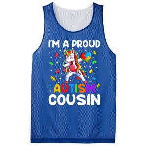 IM A Proud Cousin Autism Awareness Dabbing Unicorn Cute Gift Mesh Reversible Basketball Jersey Tank