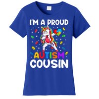 IM A Proud Cousin Autism Awareness Dabbing Unicorn Cute Gift Women's T-Shirt