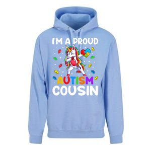 IM A Proud Cousin Autism Awareness Dabbing Unicorn Cute Gift Unisex Surf Hoodie