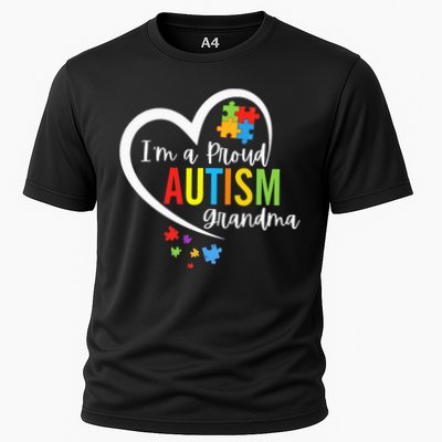 I'm A Proud Grandma Love Heart Autism Awareness Puzzle Performance Shirt