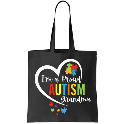I'm A Proud Grandma Love Heart Autism Awareness Puzzle Bag