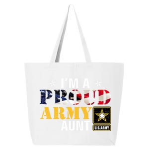 Im A Proud Army Aunt American Flag Military Gift Veteran Gift 25L Jumbo Tote