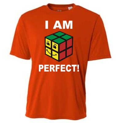 I Am Perfect Funny Retro Cube Meme Cooling Performance Crew T-Shirt