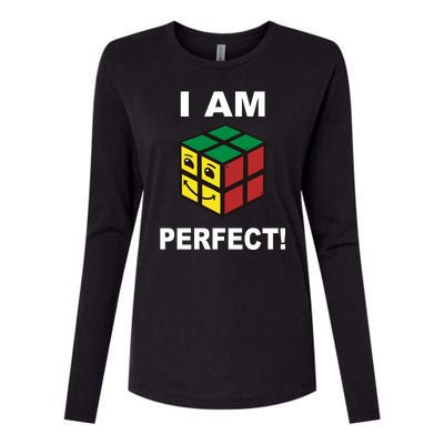 I Am Perfect Funny Retro Cube Meme Womens Cotton Relaxed Long Sleeve T-Shirt