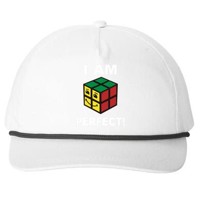 I Am Perfect Funny Retro Cube Meme Snapback Five-Panel Rope Hat